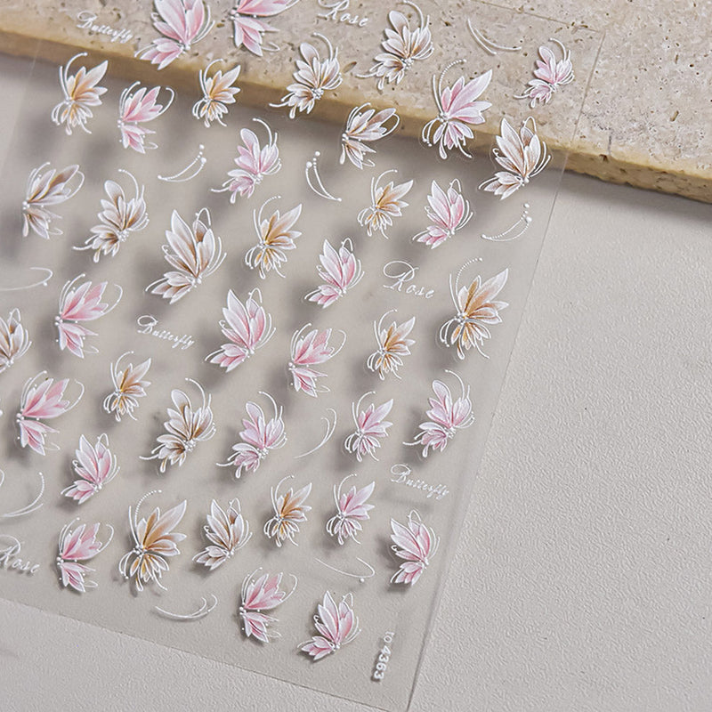 Hello Claws | Pink Flower 5D Nail Deco Sticker