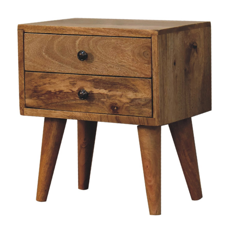 Artisan Furniture Solid Wood Mini Oak-ish Modern Bedside