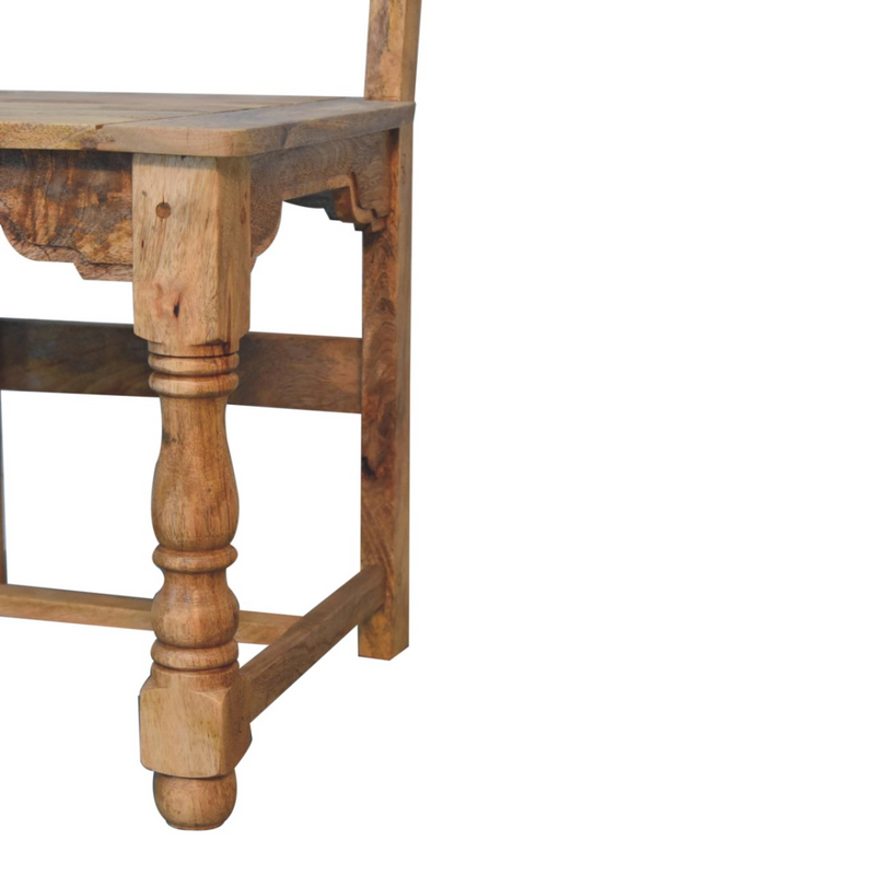 Artisan Furniture Solid Wood Granary Turned Dining Chair Set of 2, Light Brown