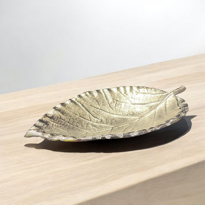 15CM NICKEL PLATED LEAF