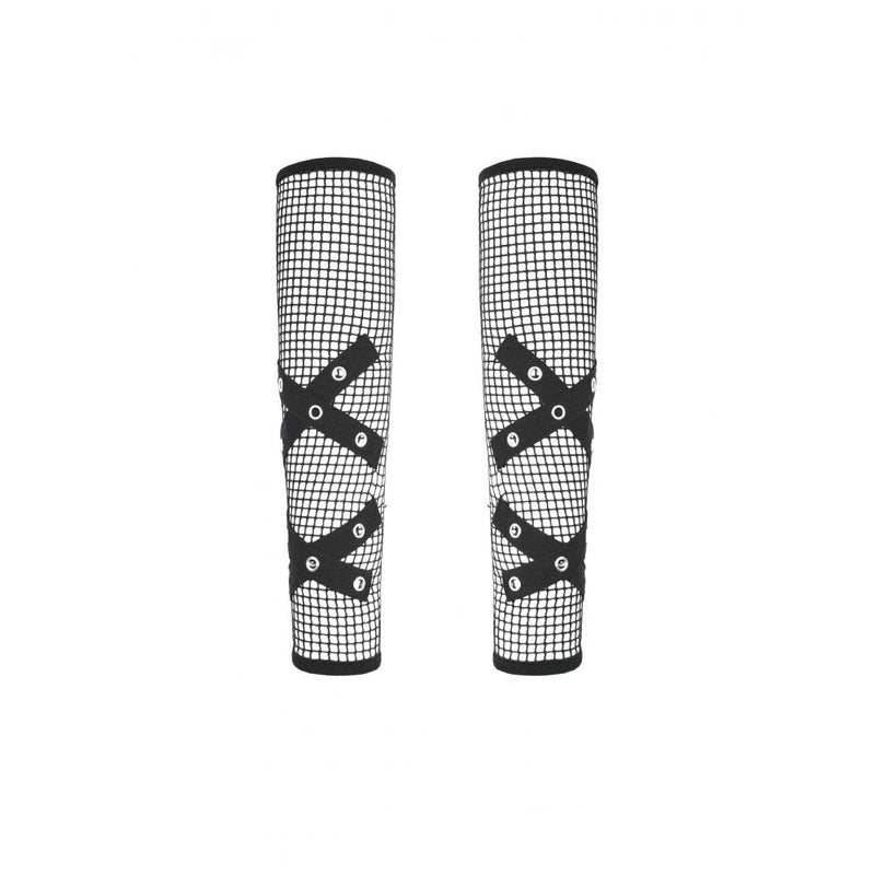 Dark in Love Punk Mesh Hollow Chain Décor Gloves