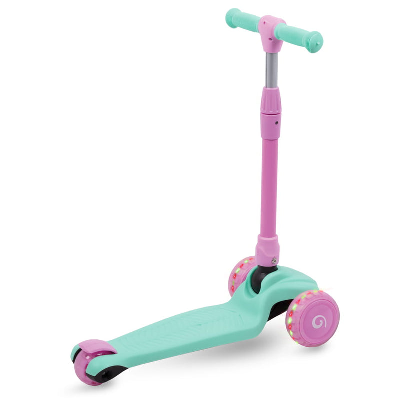 Kidwell JAX Folding 3-Wheel Scooter with LED Light-Up Wheels – Kids Ages 3+ (2 Colours)