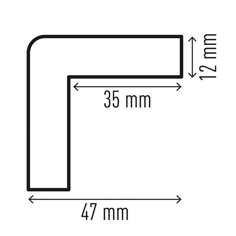 Durable Adhesive Warning Corner Impact Protection Profiles C35 | 1 Metre