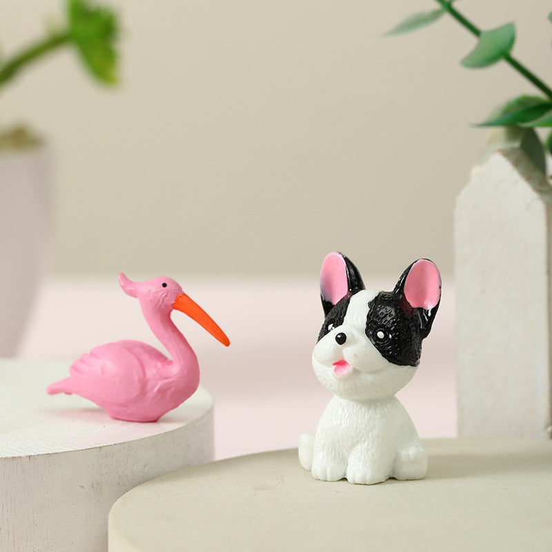 Simulation Bunny Duck Puppy Kitten Miniature Model Ornament