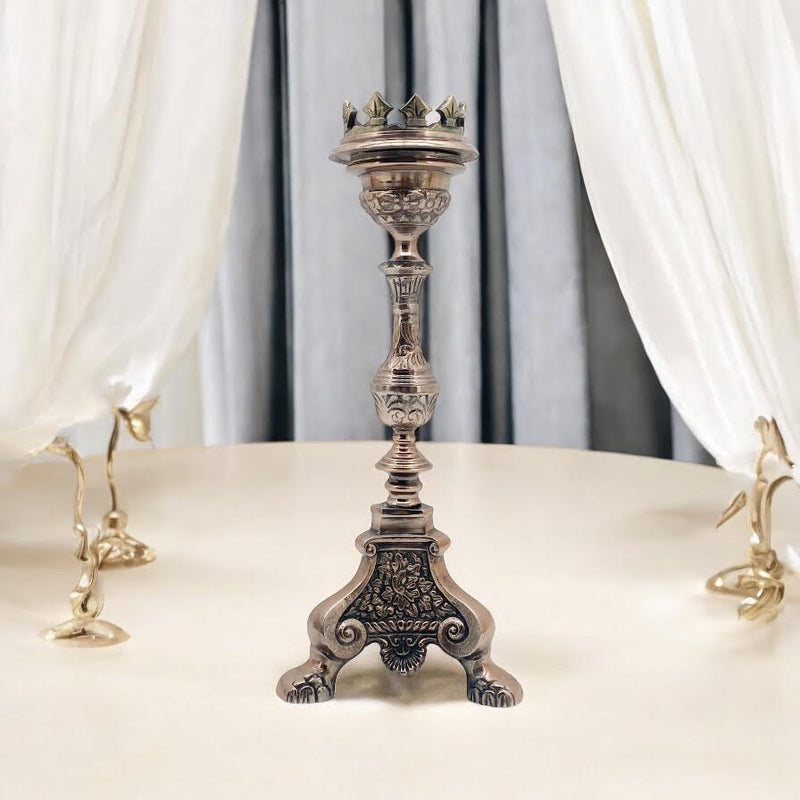 45CM ALUMINIUM GOTHIC CANDLE HOLDER