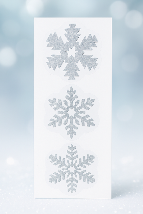 3D Snowflakes Stickers (set of 13)