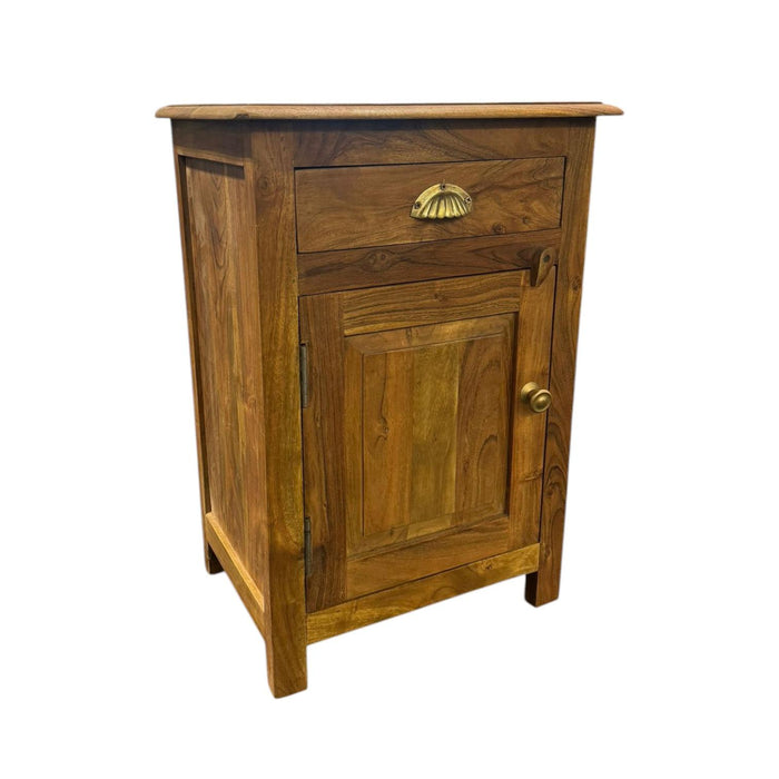 65CM WOODEN BEDSIDE CABINET