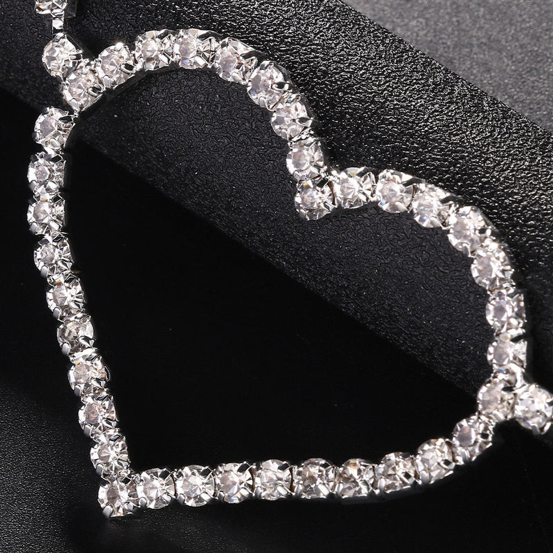 Simple Single Layer Heart-shaped Rhinestone Waist Chain Body Chains