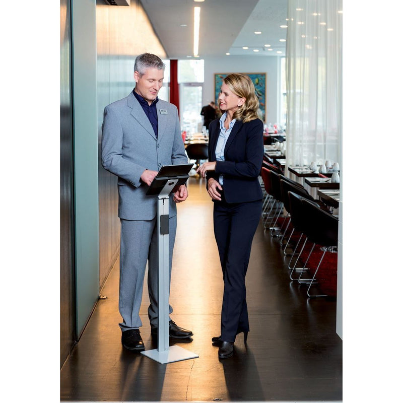 Durable Aluminium Tablet Holder iPad Floor Exhibition Stand | Rotates & Locks