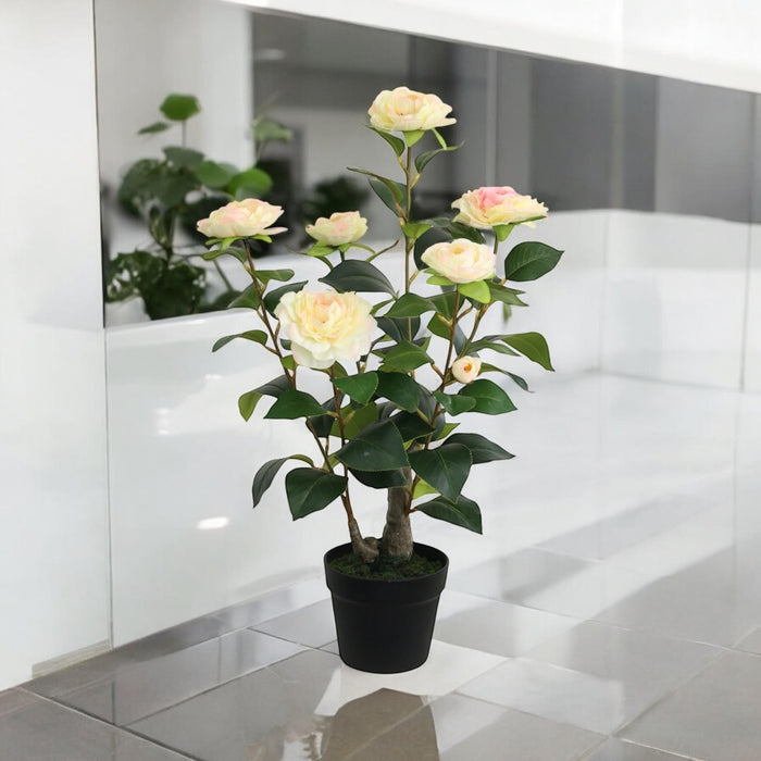 58CM ARTIFICIAL CAMELLIA PLANT