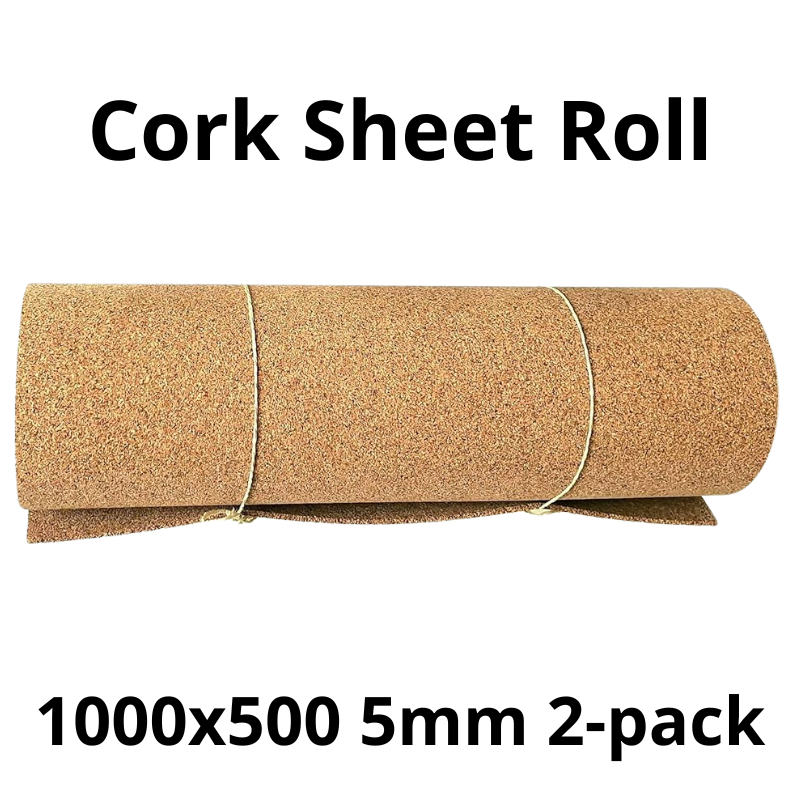 Cork Sheet Roll - 1000x500mm - 5mm - Décor and DIY - Pack of 2