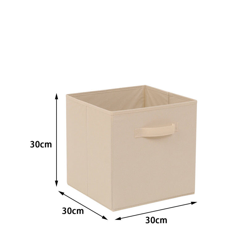 6 Pack Fabric Storage Cube Box - 30cm Foldable Organiser Boxes Home Organisation