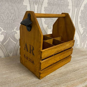 6 BOTTLE WOODEN WINE HOLDER - InStock