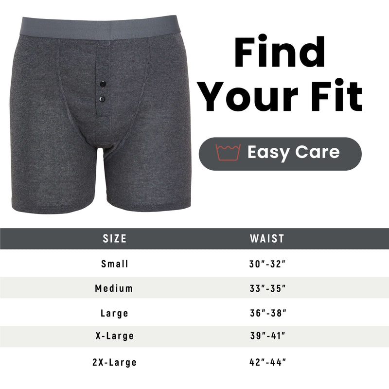 6 Pack Striped Black Grey Cotton Stretch Boxer Shorts Menswear Classic Activewear Breathable Soft and Durable Underwear for Men by Sock Stack
