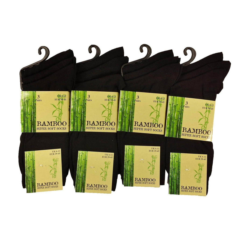 Sock Stack Men's Bamboo Socks 6 Pairs Anti Bacterial Moisture Wicking Breathable