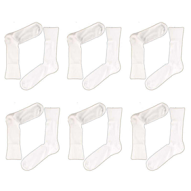 6 Pairs Mens 100 Percent Cotton Loose Top Diabetic Friendly Non Elastic Socks Moisture Wicking Breathable Antibacterial Comfortable Daily Wear Assorted Colours by Sock Stack