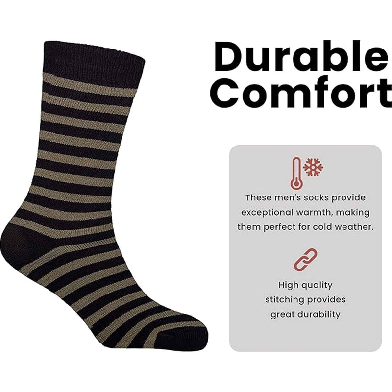 6 Pairs Thermal Work Boot Socks for Men Warm Thick Cushioned Durable Reinforced Heel and Toe Size 6 11 Outdoor Winter by Sock Stack