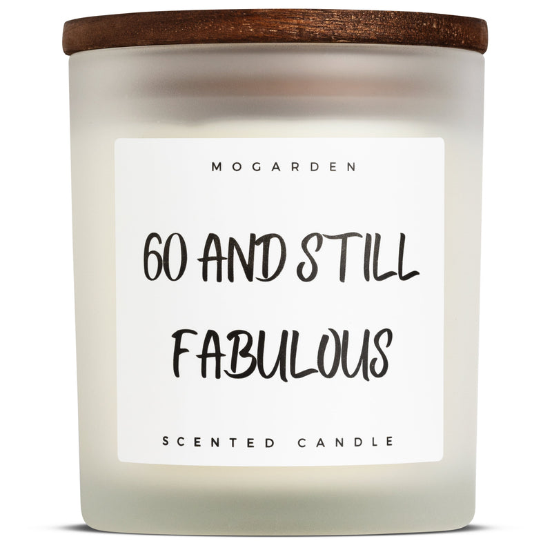 60th Birthday Candle - Luxury Vanilla Soy 220g | 60th Birthday Gift