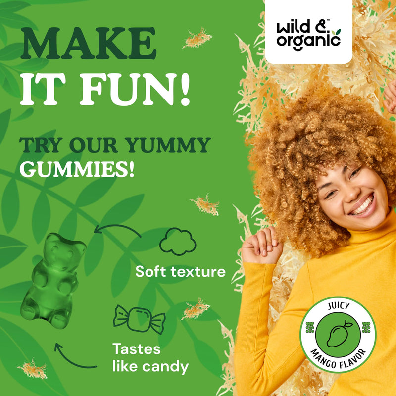 Wild & Organic Irish Sea Moss Gummies for Kids – 800mg Immune Support