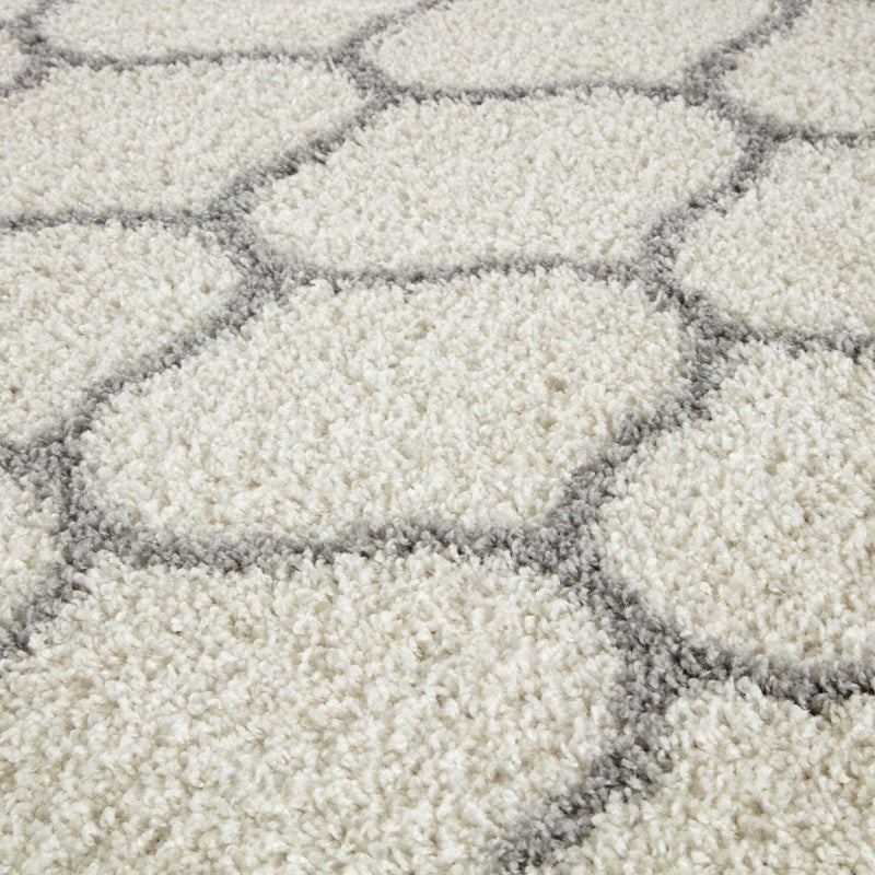 Moroccan Ivory Shaggy Rug | 600