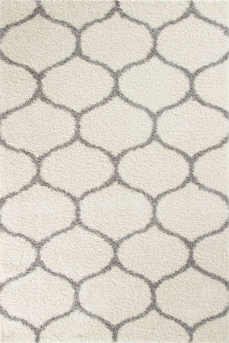 Moroccan Ivory Shaggy Rug | 600
