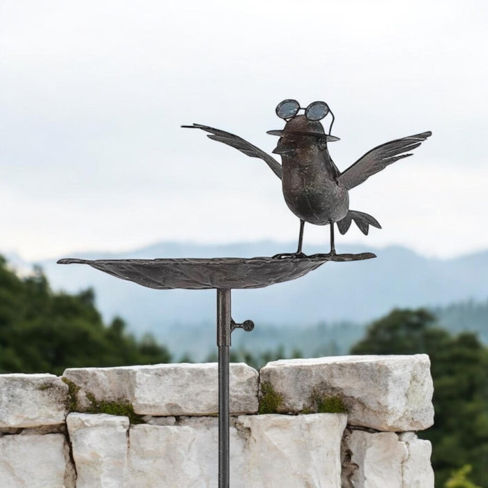 50" METAL BIRD FEEDER GARDEN STAKE