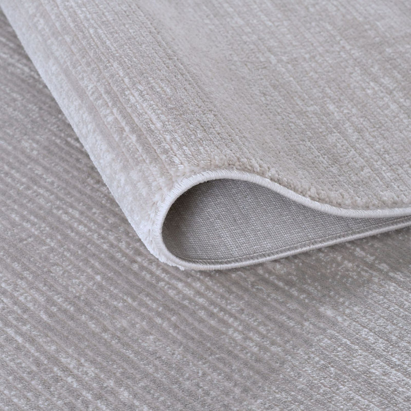Carmel Grey-Cream Striped Rug | 6020