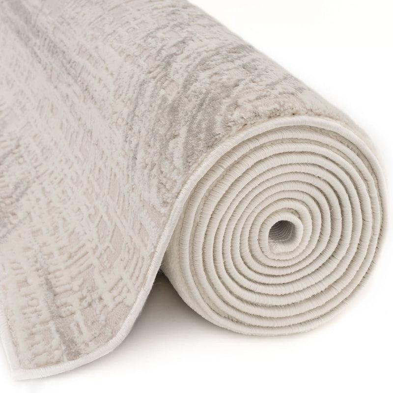 Carmel Cream-Grey Abstract Rug | 6030