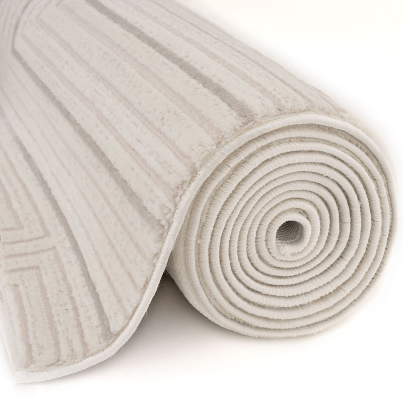 Carmel Cream-Grey Geometric Rug | 6040