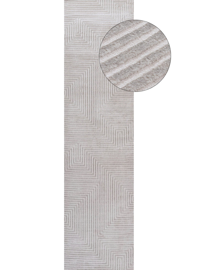 Carmel Grey-Cream Geometric Rug | 6050