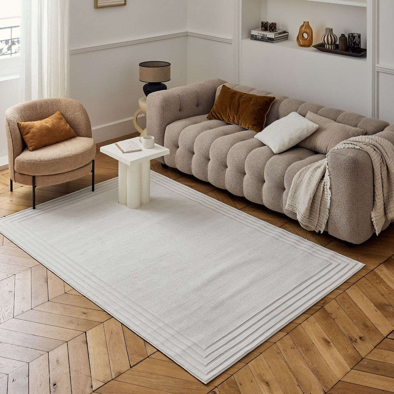 Carmel Cream Bordered Rug | 6060