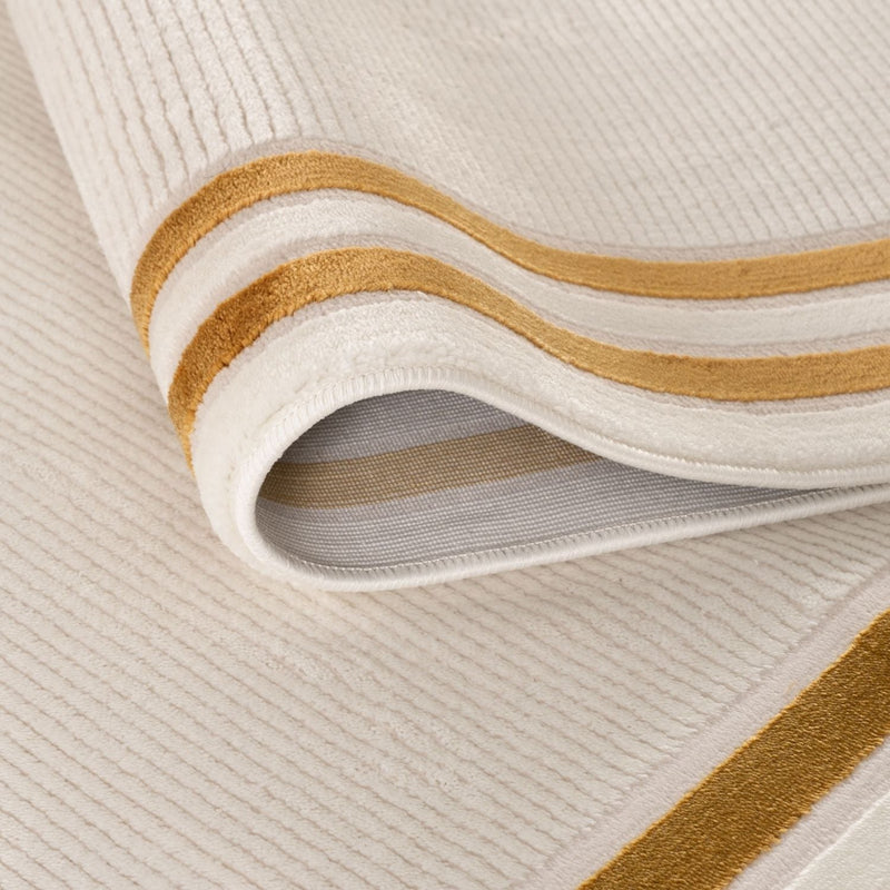 Carmel Cream-Gold Bordered Rug | 6060