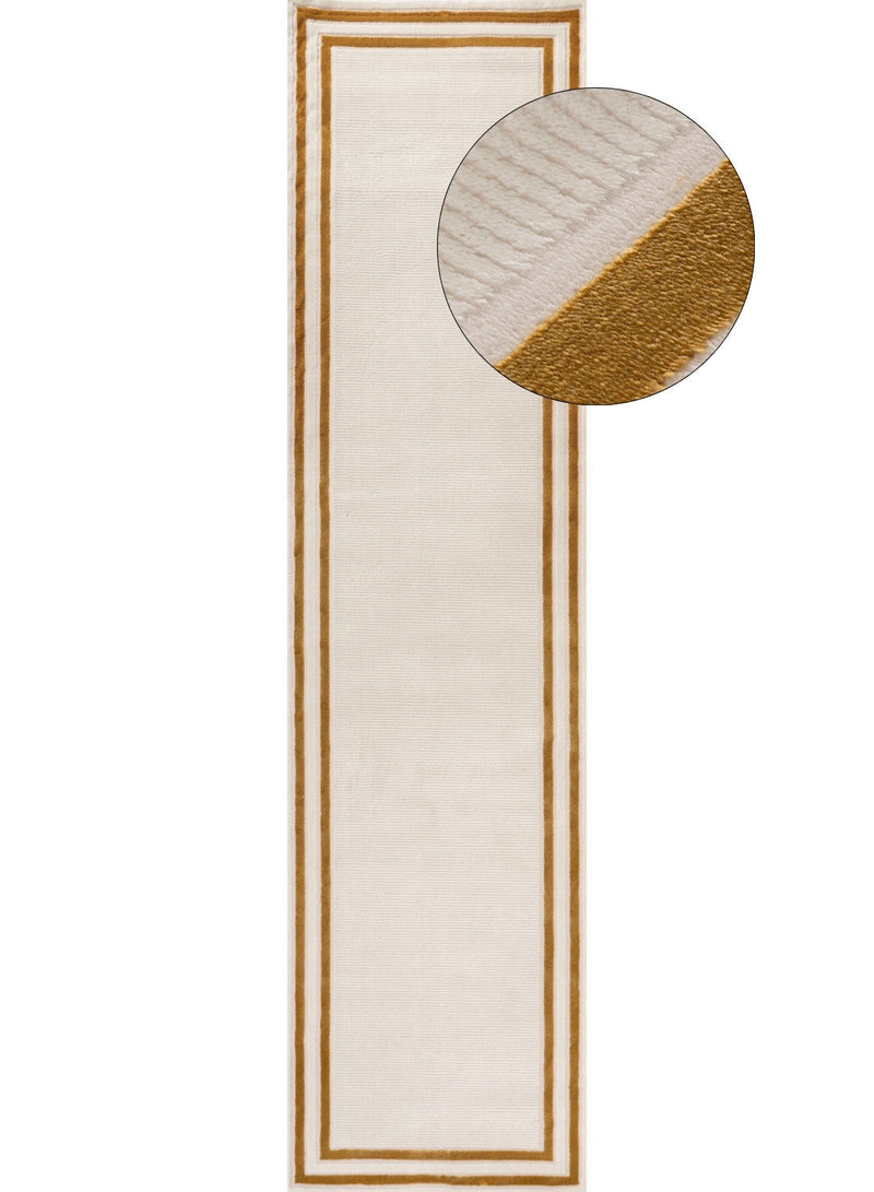Carmel Cream-Gold Bordered Rug | 6060