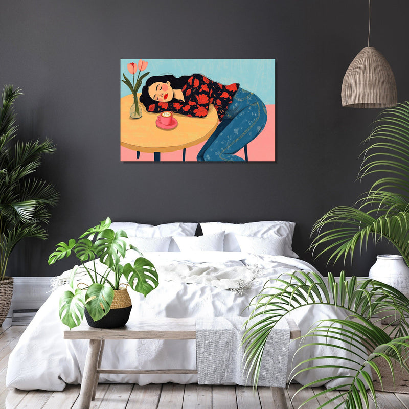 Dreaming by the Tulip Canvas