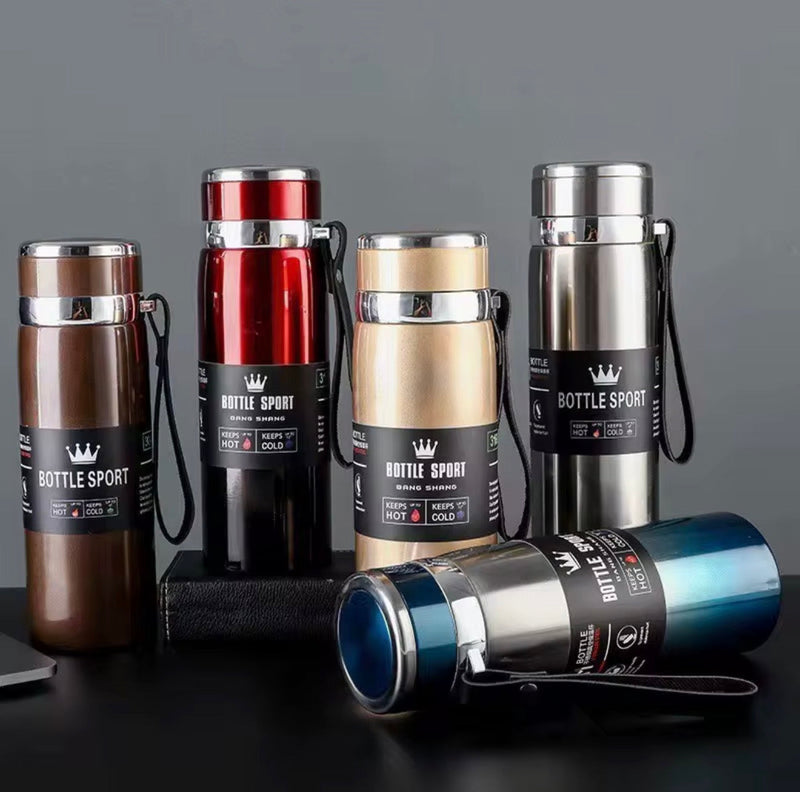 1L Thermal Water Bottle – Stainless Steel Vacuum Flask, Hot & Cold Insulated Thermos Bottle for Water, Tea & Coffee