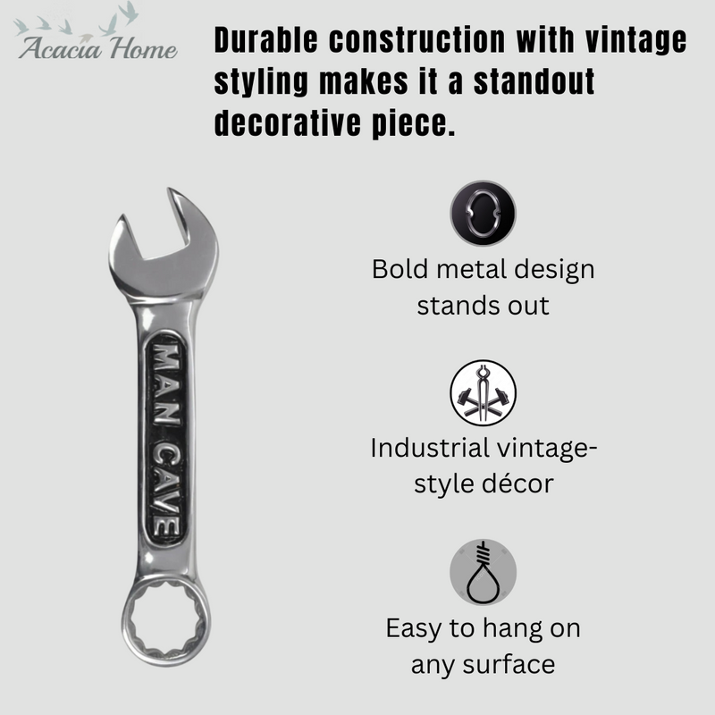 30CM ALUMINIUM SPANNER WALL PLAQUE