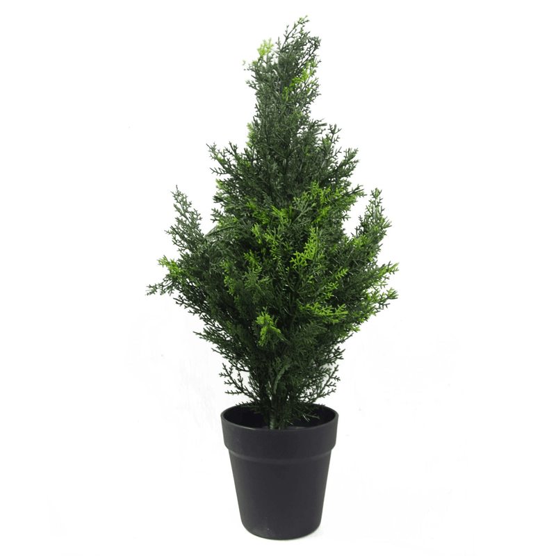 60cm Artificial Cedar Cypress Topiary UV Resistant - InStock