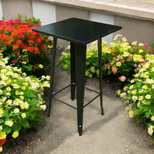 60X60X115CM BLACK METALTABLE - InStock