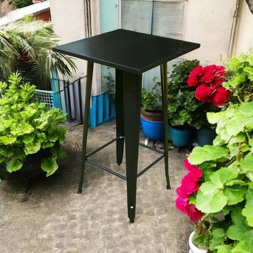60X60X115CM BLACK METALTABLE - InStock