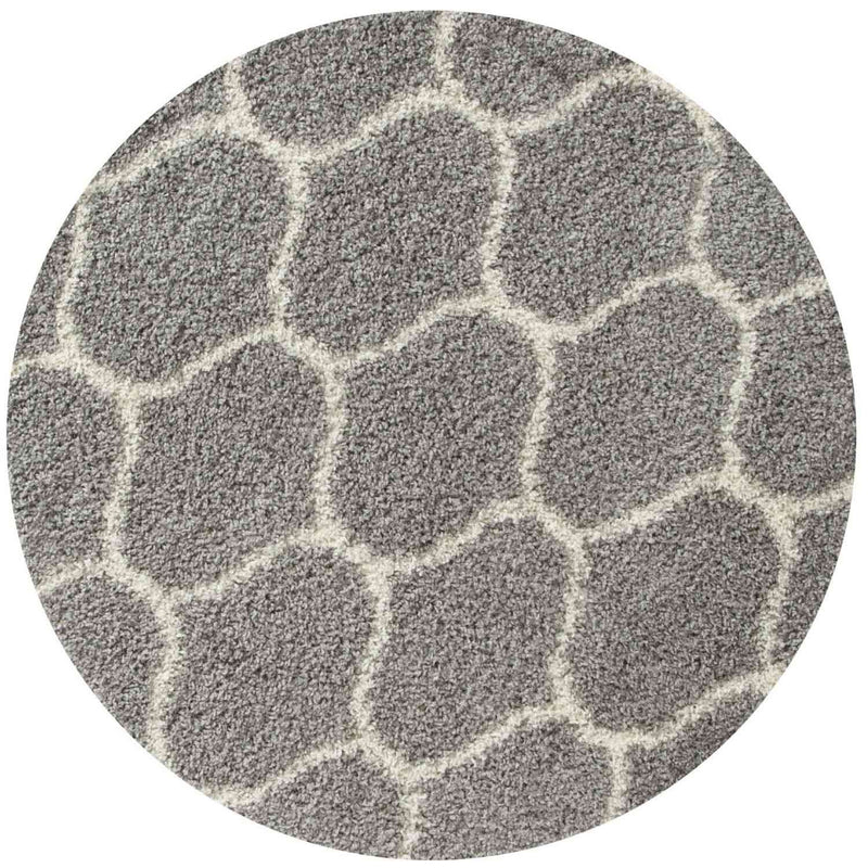 Moroccan Grey Shaggy Rug | 610