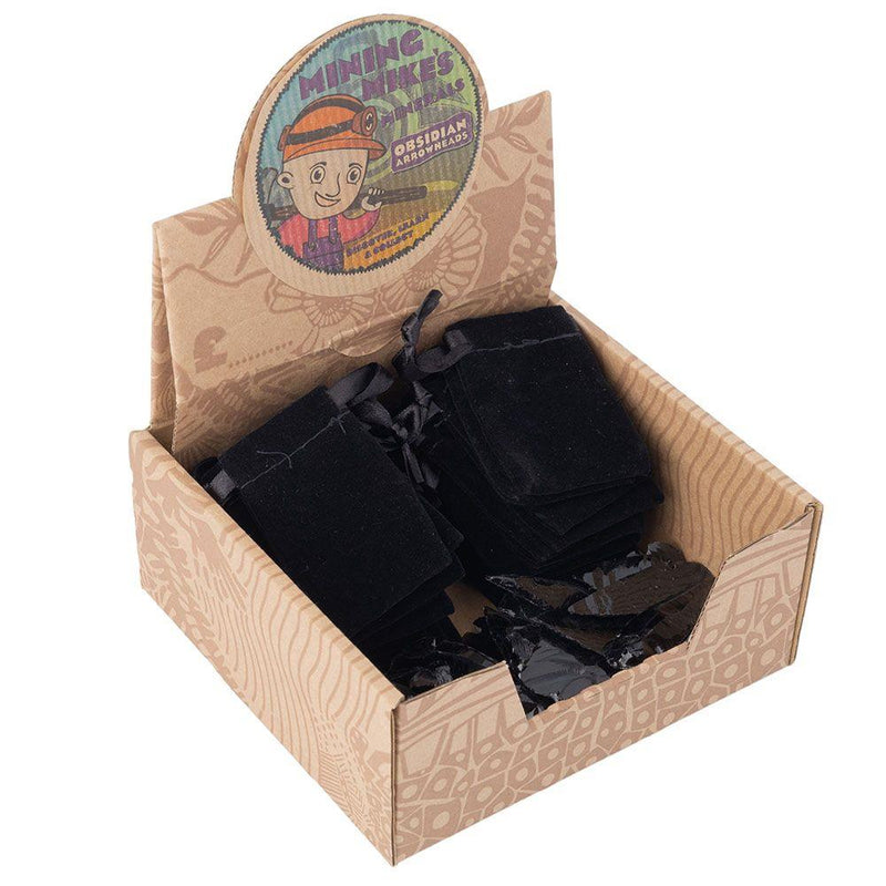 Obsidian Arrowhead Natural Volcanic Glass Collectible Crystal