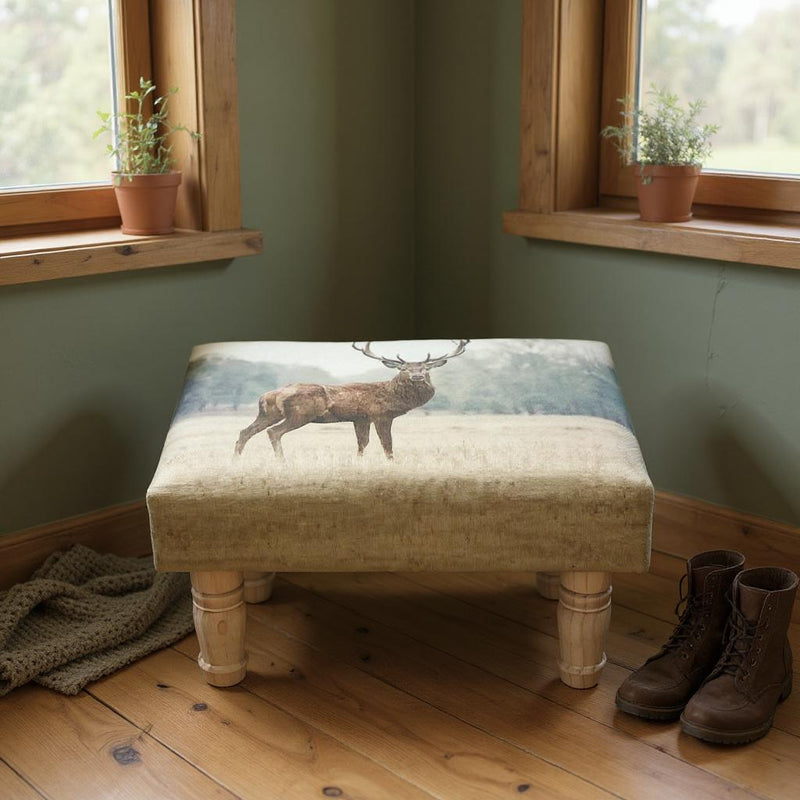 STAG FOOTSTOOL - Lightweight and Luxurious