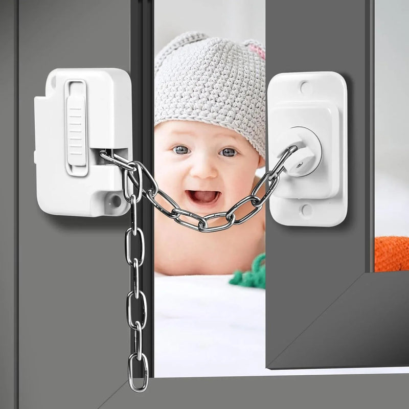 Child Window Locks Adjustable Window Restrictors for Windows Doors 2 Pack