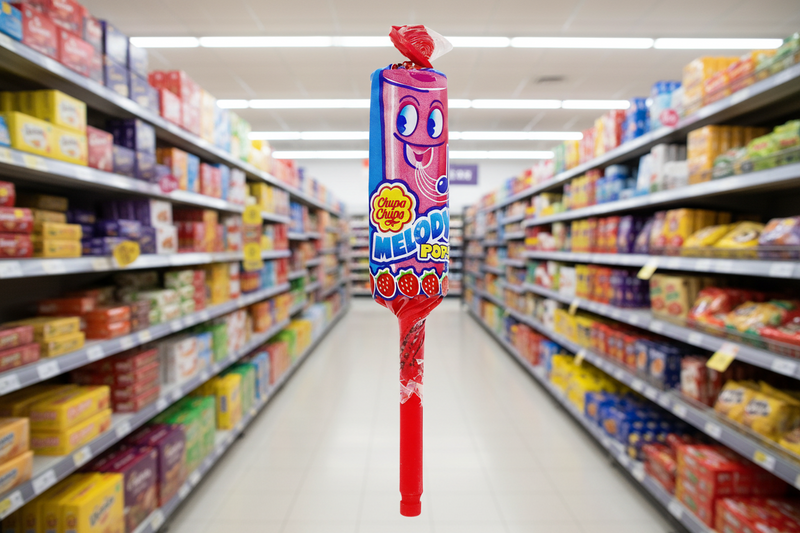 24 x Chupa Chups Melody Pops Strawberry 18GM