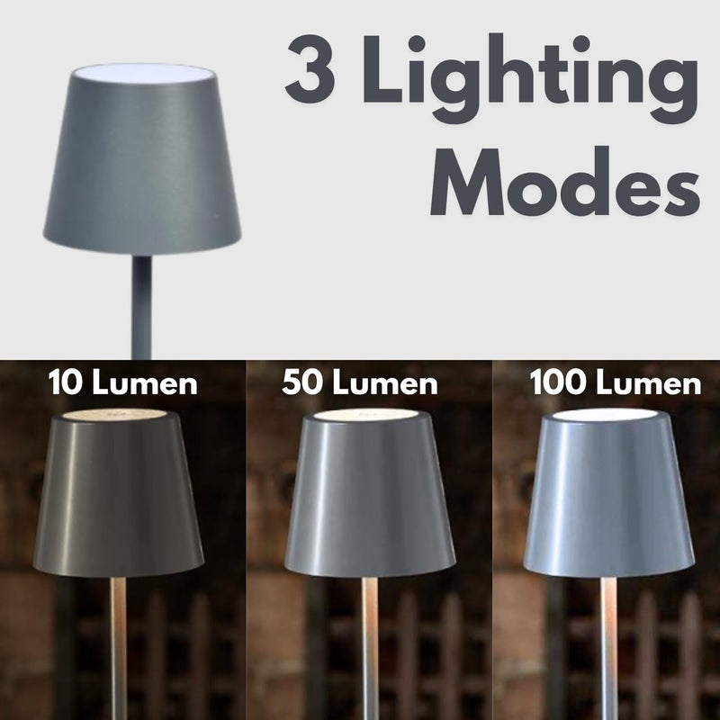 Slate Rechargeable Table Lamp - Battery Powered
