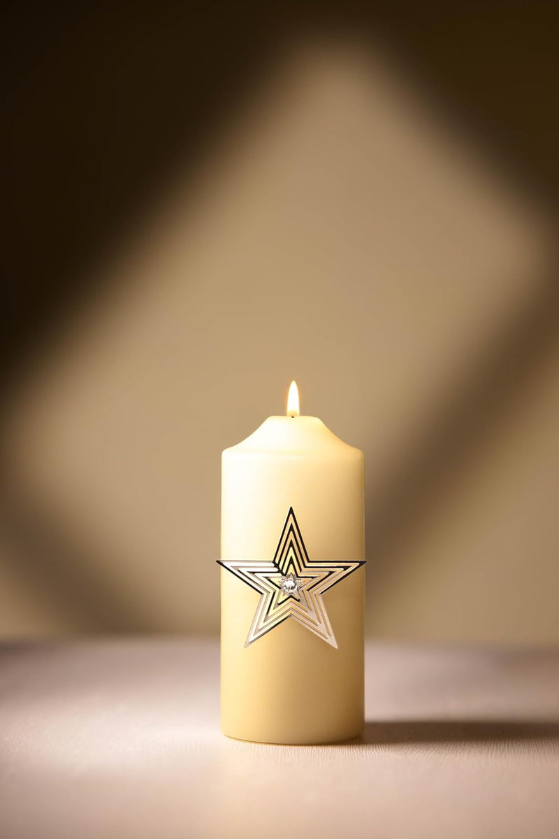 Silver Star Candle Pin Candle Decoration