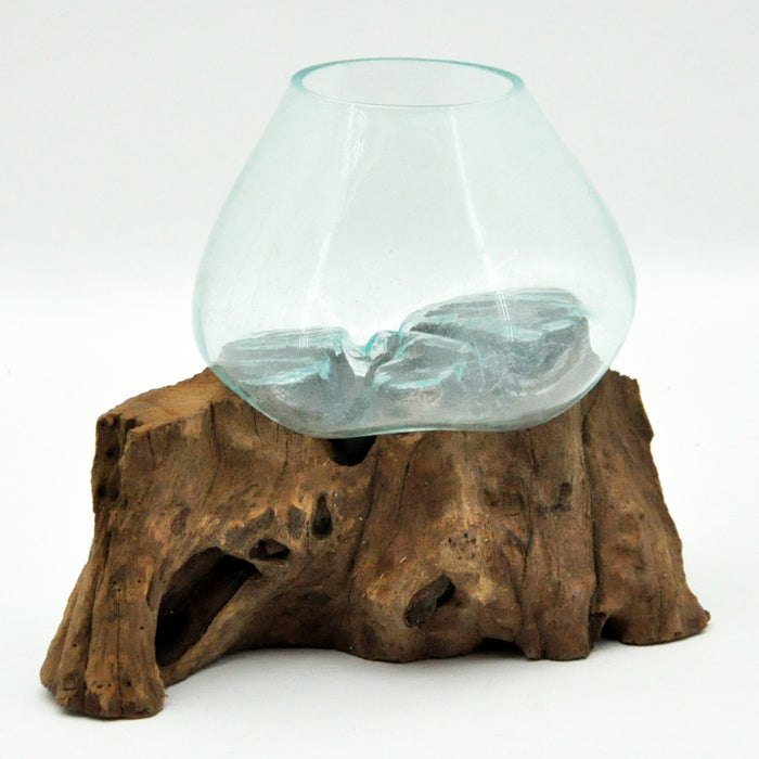 #3 S TEAK ROOT BLOWN GLASS