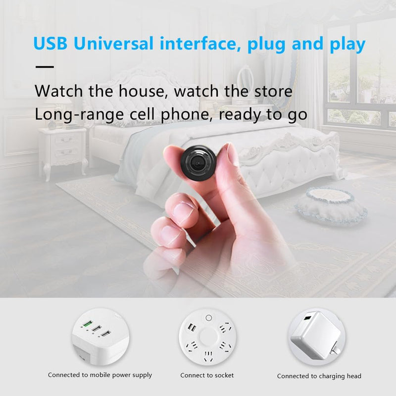 Mini Wi-Fi Security Camera – 1080P HD Wireless Nanny Cam with Night Vision, Motion Detection & App Control