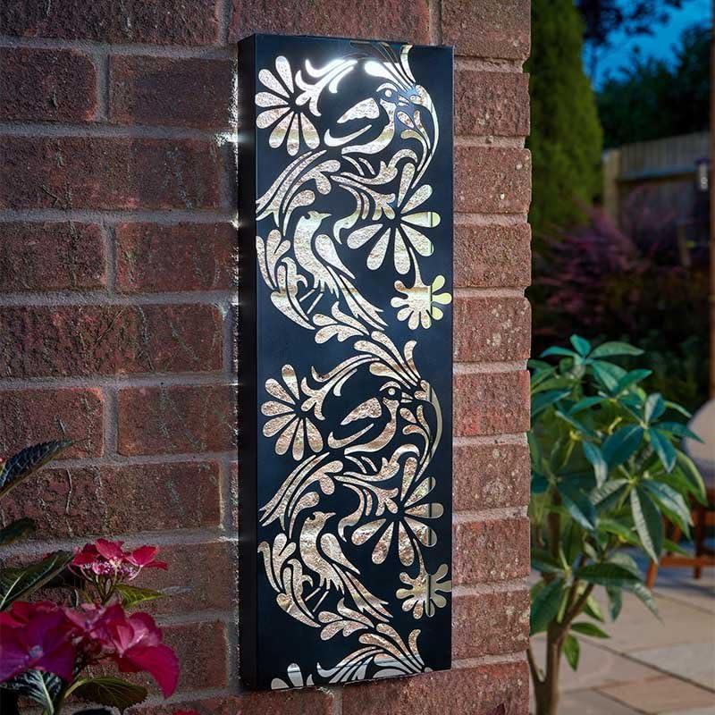 Solar LED Garden Cool White Light Up Wall Panel