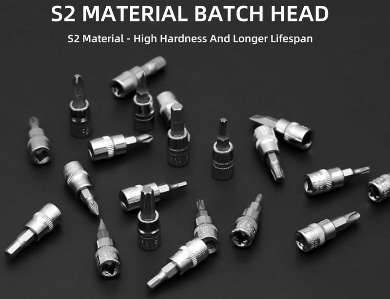 My pick: "46-Piece Socket Wrench Set – 1/4" Drive Metric with Ratchet & Extension Bar